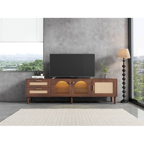 Led Dark Brown TV Stand