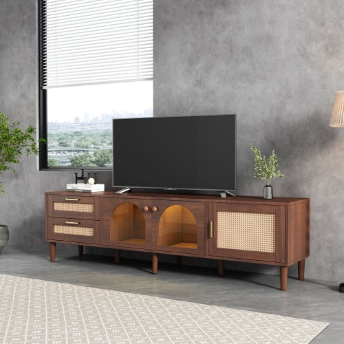 Led Dark Brown TV Stand