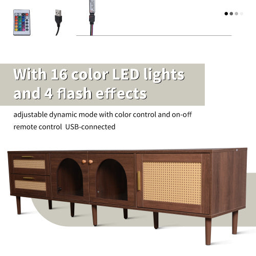 Led Dark Brown TV Stand