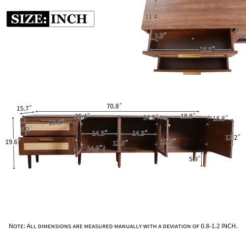 Led Dark Brown TV Stand