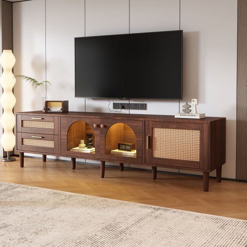 Led Dark Brown TV Stand